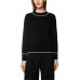 Marccain Sports - BS 4125 M63 - Zwarte gebreide trui met contrasterende randen  